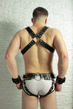 Bdsm Mens Leather Harness + Leather Panties