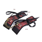 Luxury BDSM Leather Silky Lace Up Neck Posture Collar with Chain Leash Punk Bondage Fetish +Wrist & Ankle Cuffs