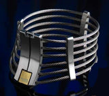 Luxury Stainless Steel Wire Necklet Neck Ring Metal Restraint Posture Collar Bondage Lock Adult BDSM Sex Games Toy For Male Female 603