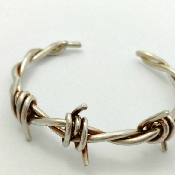 Sterling Silver Barbed Cuff