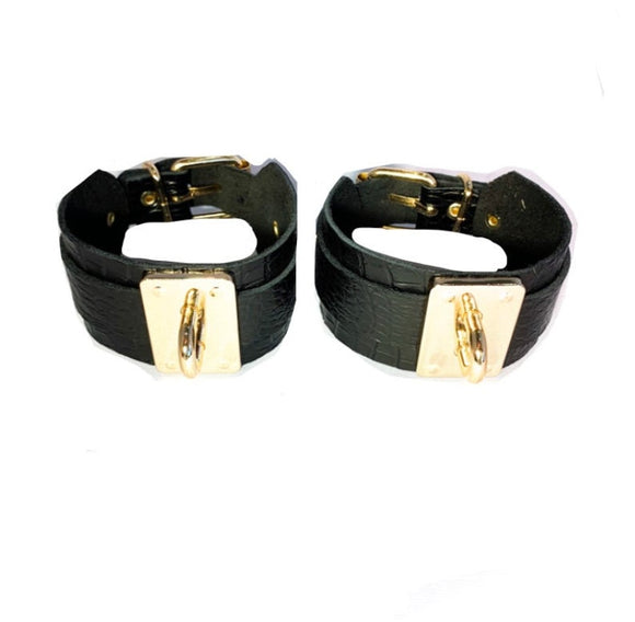 Croco Leather Fashion Cuffs