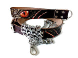 Red Eyes Slave Set Collar with Chain Leash