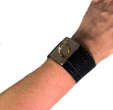 Croco Leather Fashion Cuffs
