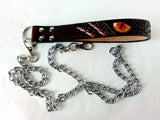 Red Eyes Slave Steel Chain Leash for Collar