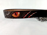Red Eyes Slave Steel Chain Leash for Collar