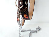 Red Eyes Slave Steel Chain Leash for Collar