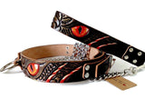 Red Eyes Slave Set Collar with Chain Leash