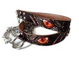 Red Eyes Slave Set Collar with Chain Leash