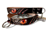 Red Eyes Slave Set Collar with Chain Leash