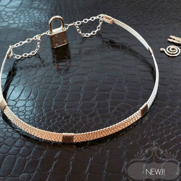Jewel Locking Slave Collar