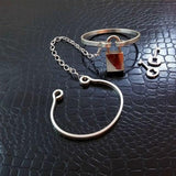 BDSM Silver tone Slave Collars Lock